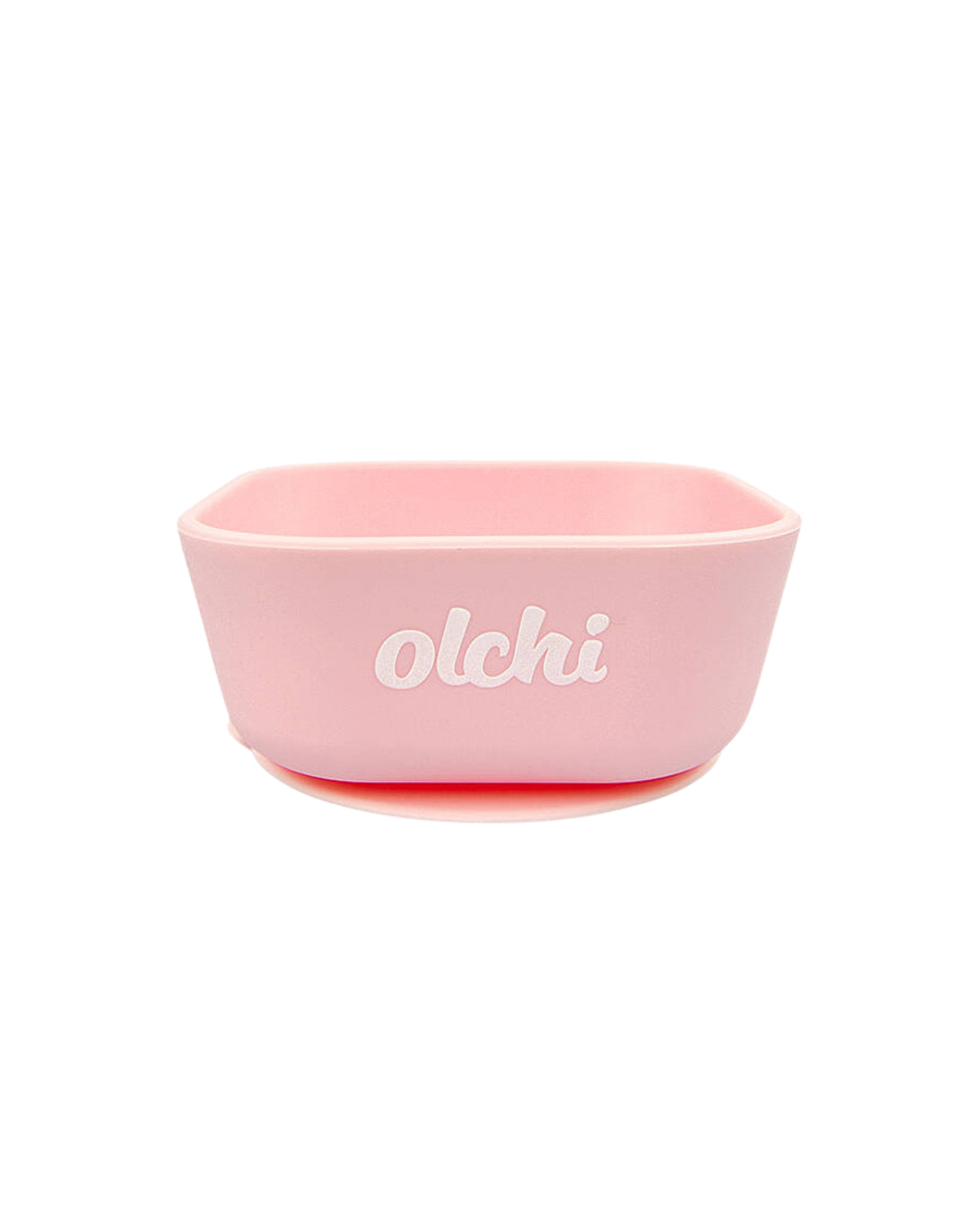 Vakumlu Tabanlı Kaymaz Pembe Silikon Köpek Mama ve Su Kabı Olchi Silicone Bowl