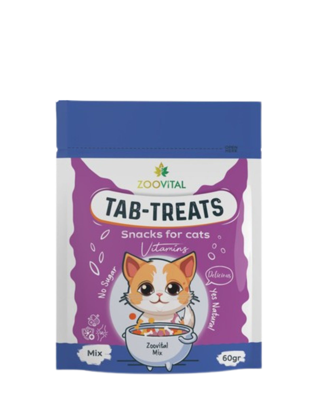 Vitamin ve Mineral Katkılı Tablet Ödül ZooVital Tab-Treats Mix, 60 gr