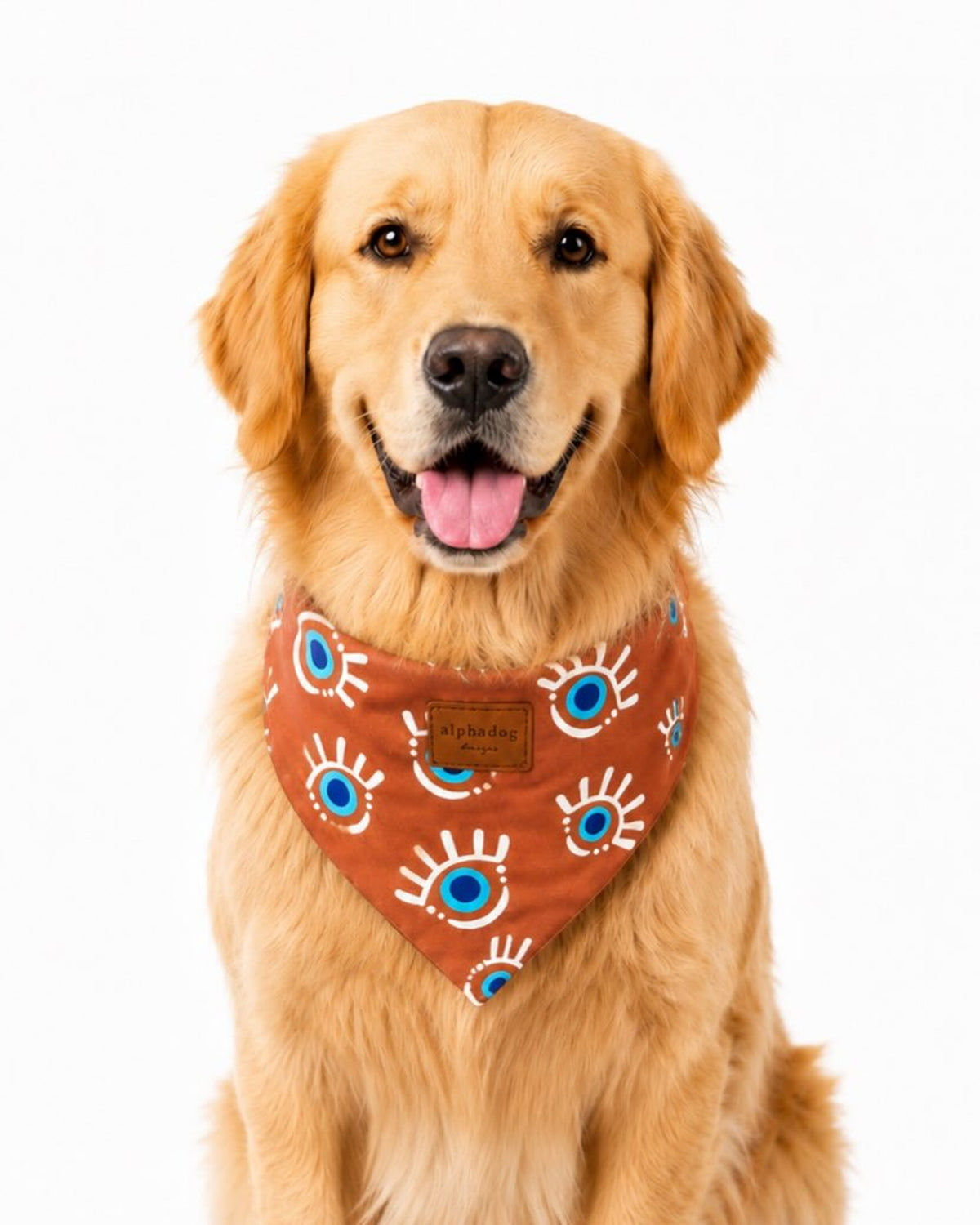 Nazar Desenli Kiremit Rengi Köpek Bandanası Alphadog