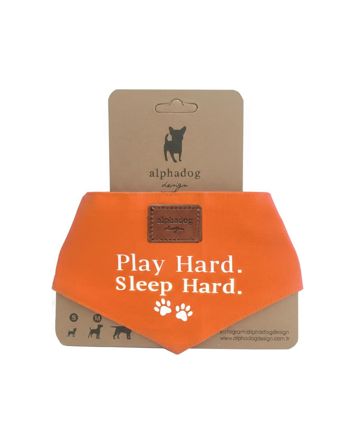 Play Hard Yazılı Köpek Bandanası Alphadog Player