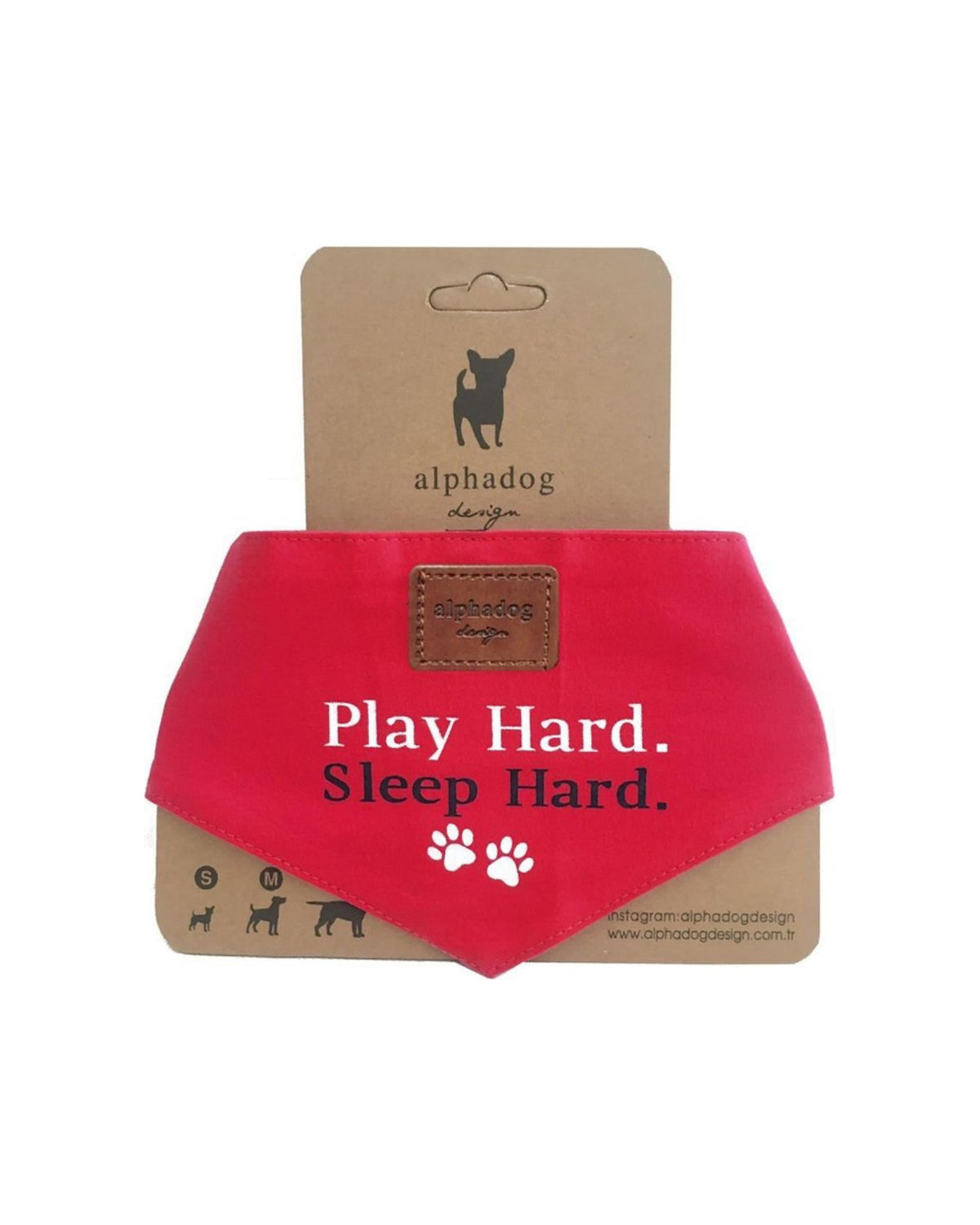 Play Hard Yazılı Köpek Bandanası Alphadog Player