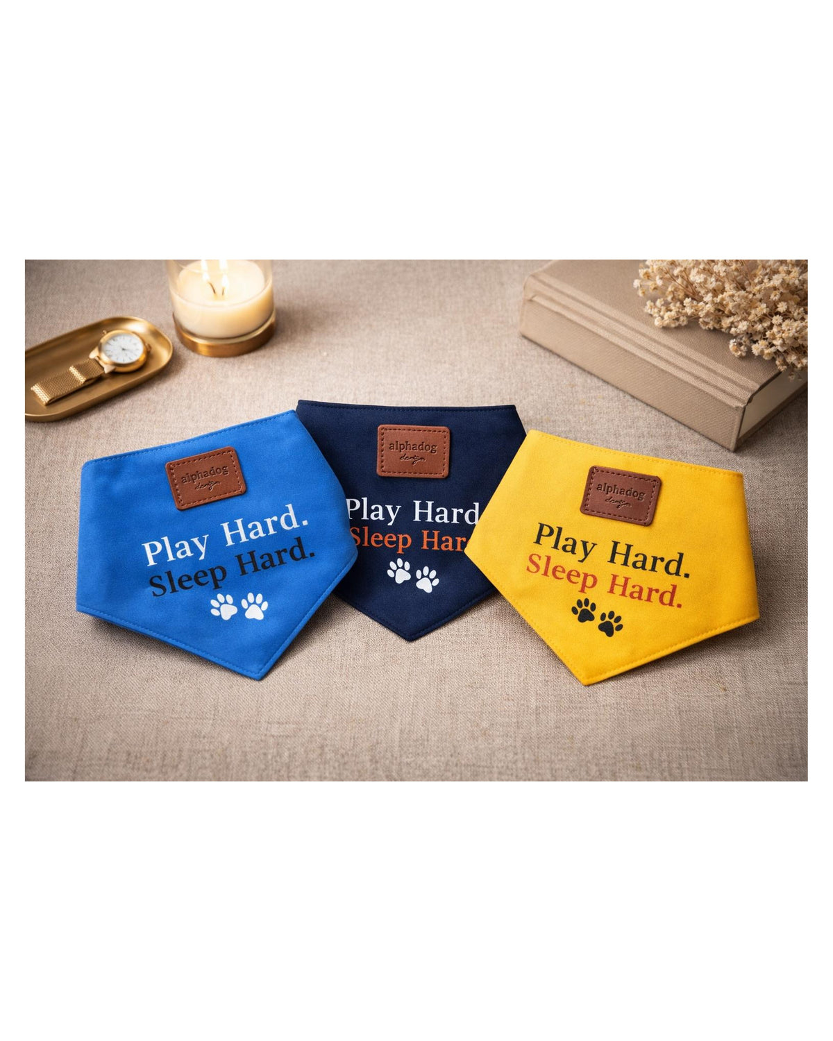 Play Hard Yazılı Köpek Bandanası Alphadog Player