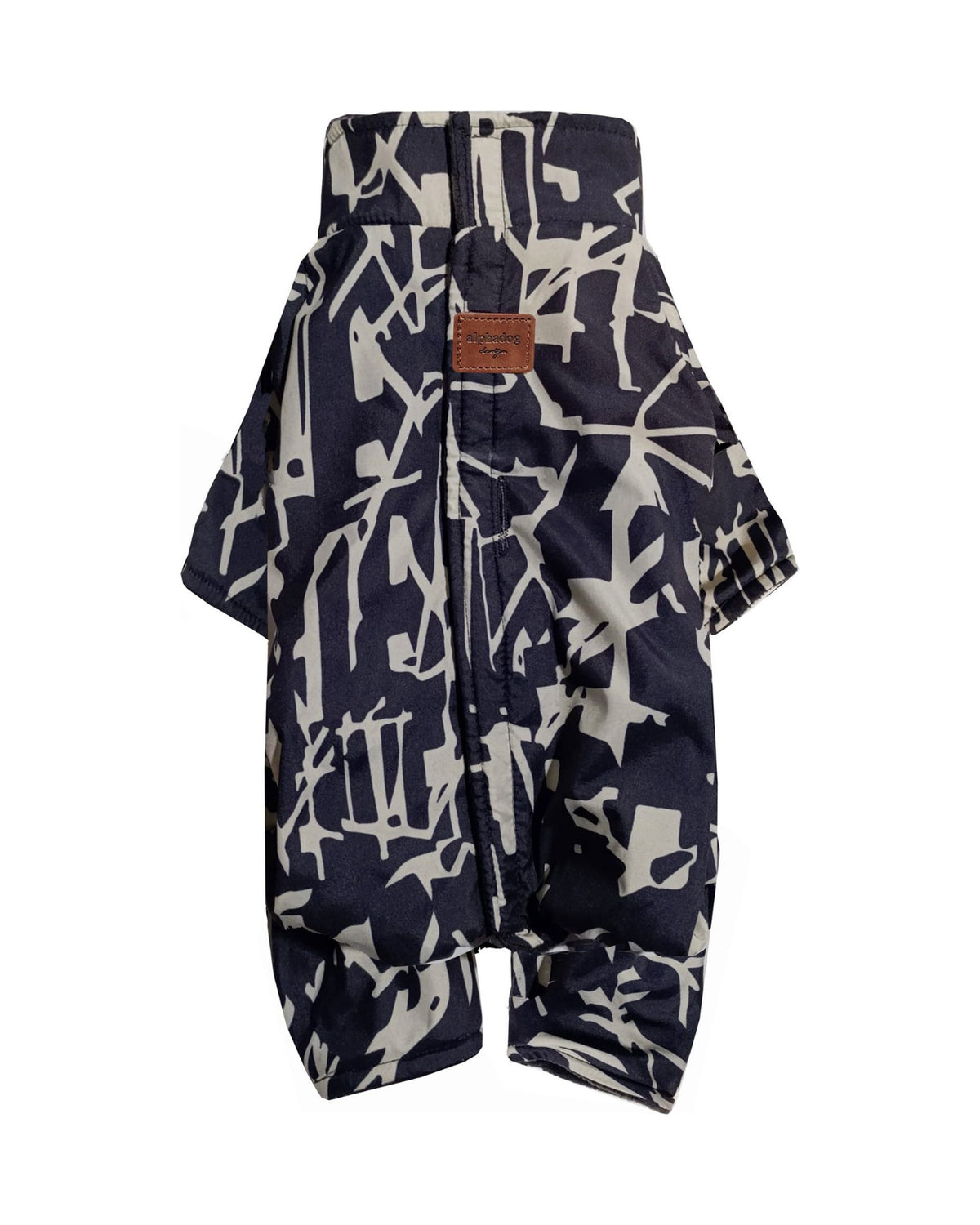 Polar Astarlı Lacivert Desenli Köpek Yağmurluk Tulum Alphadog Coverall Ligne