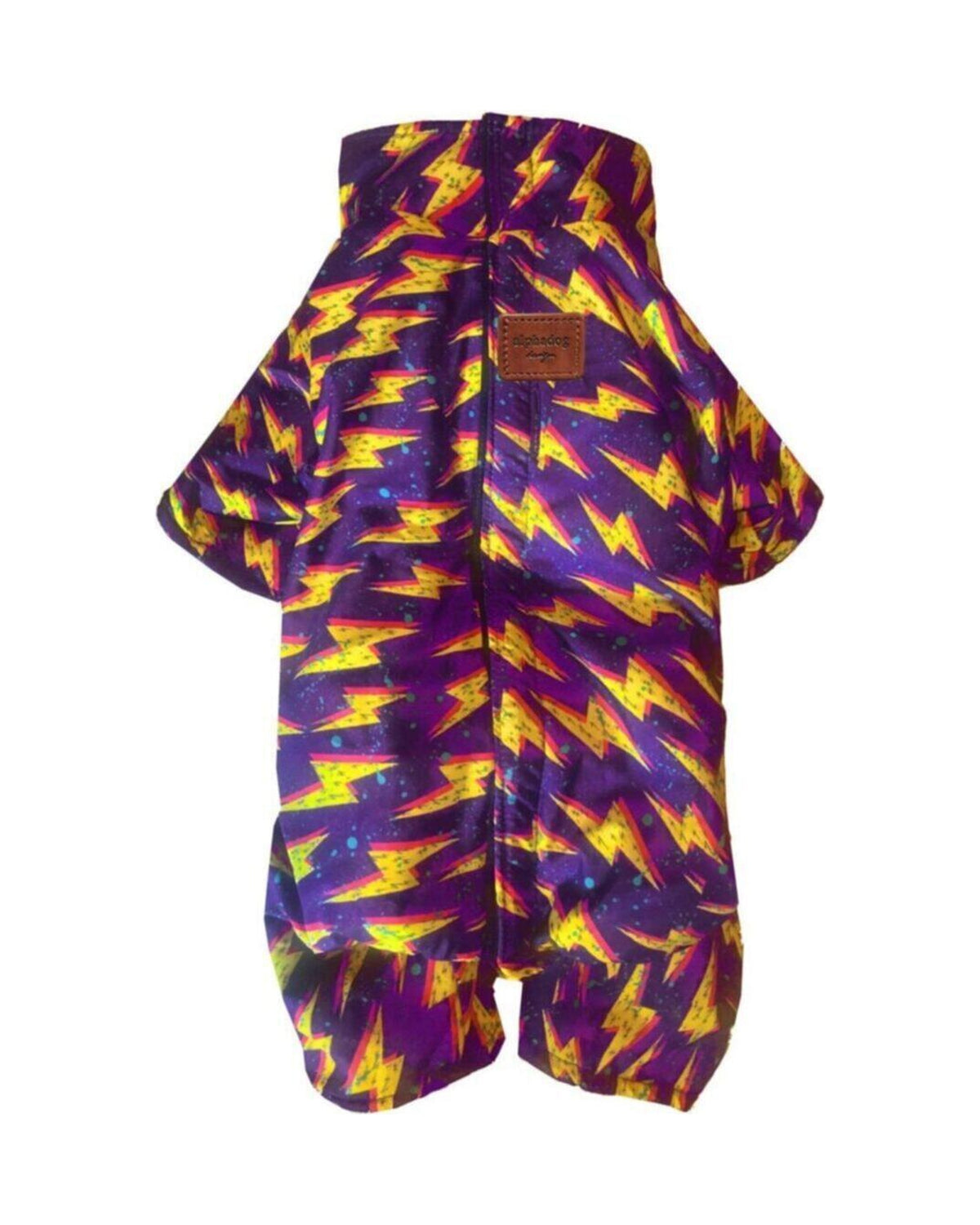 Polar Astarlı Şimşek Desenli Köpek Yağmurluk Tulum Alphadog Thunder Coverall