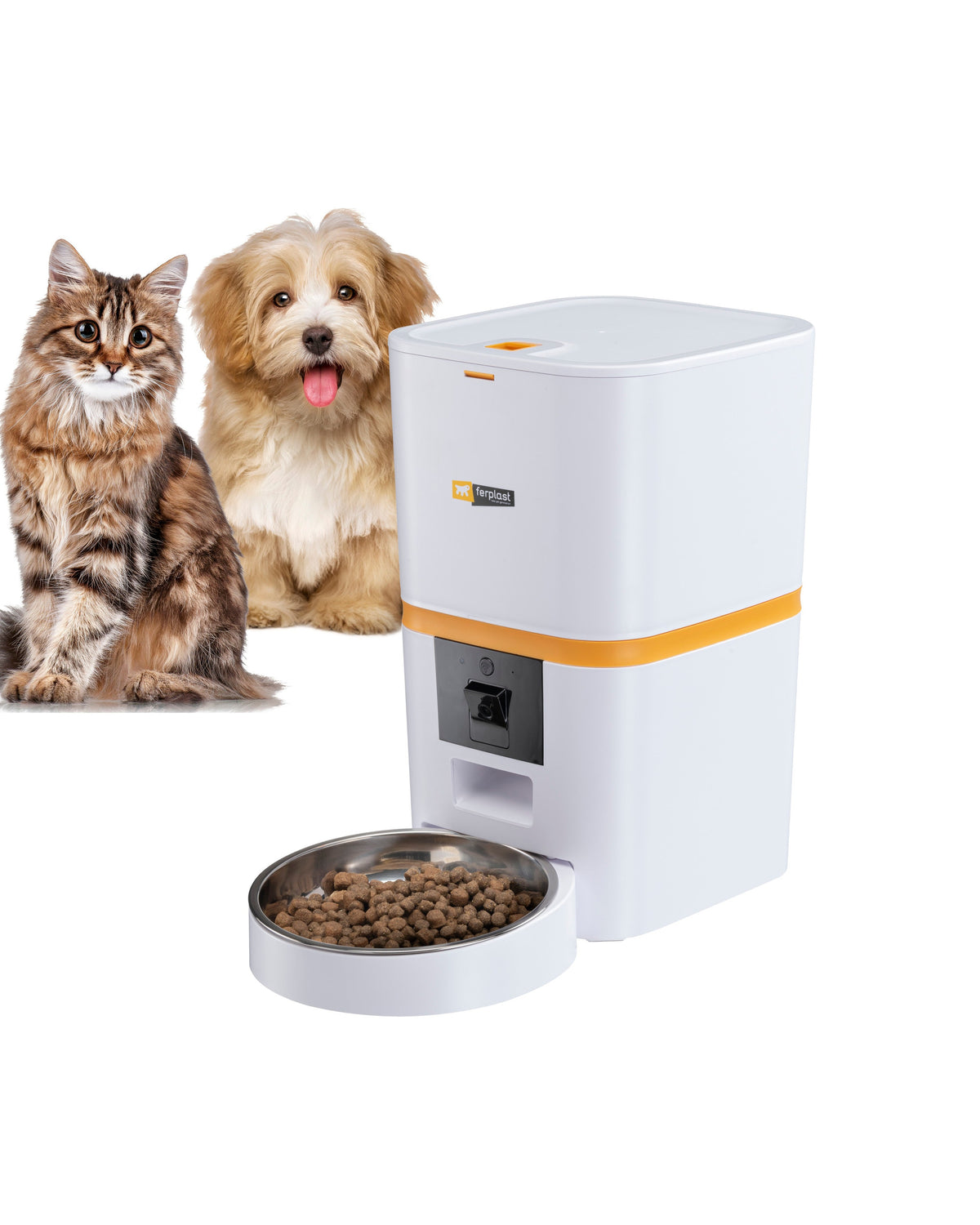 Kameralı Akıllı Kedi ve Köpek Otomatik Mama Kabı Ferplast Risto Pet Smart