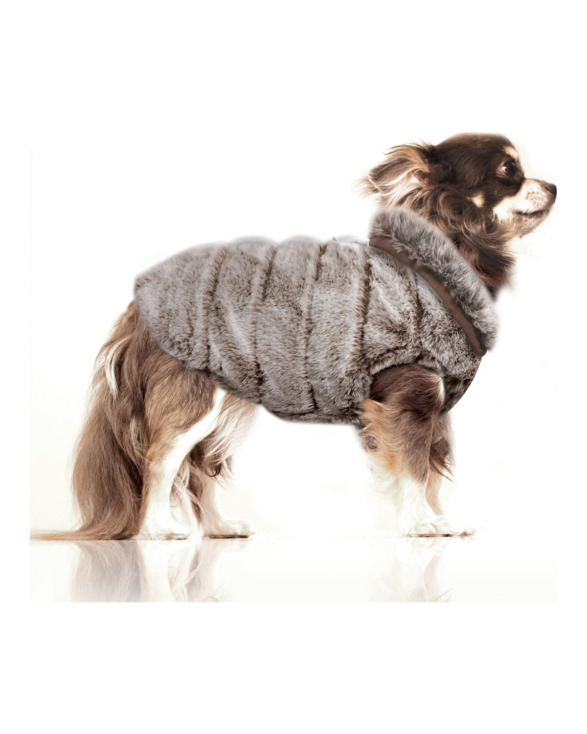 Çift Taraflı Şişme Köpek Montu Milk&Pepper Gaspard Reversible Down Jacket Kahverengi