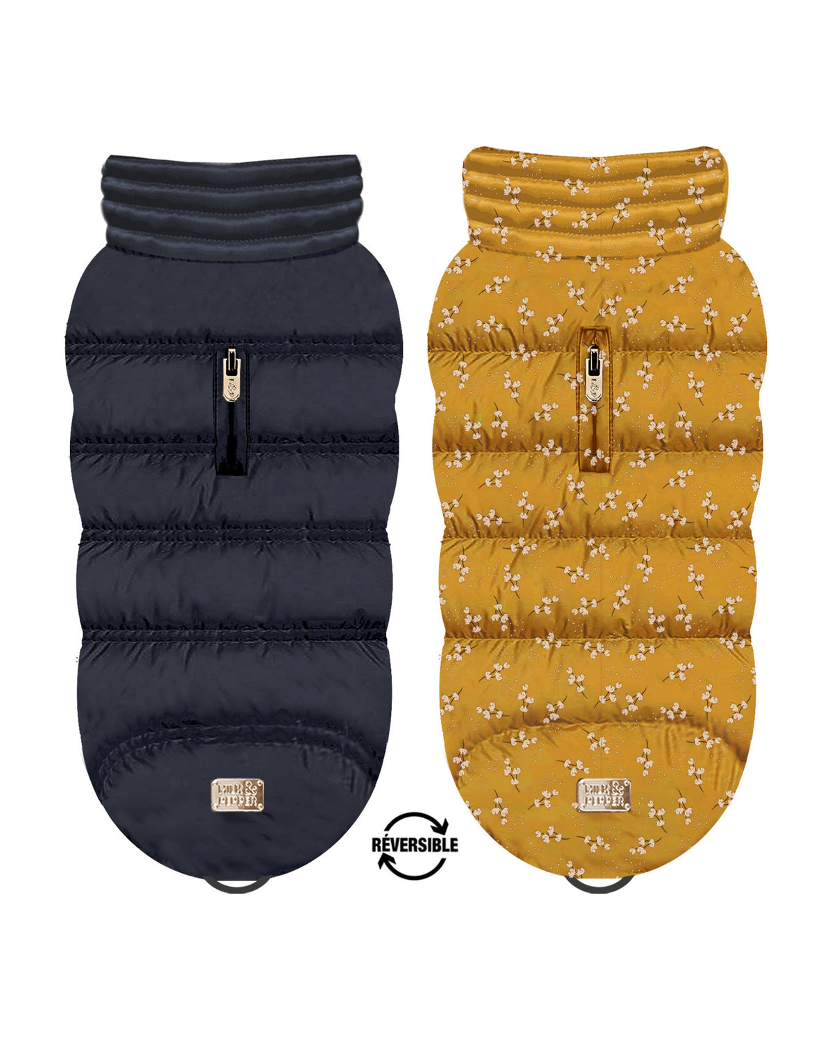 Çift Taraflı Şişme Köpek Montu Milk&Pepper Lily Reversible Down Jacket