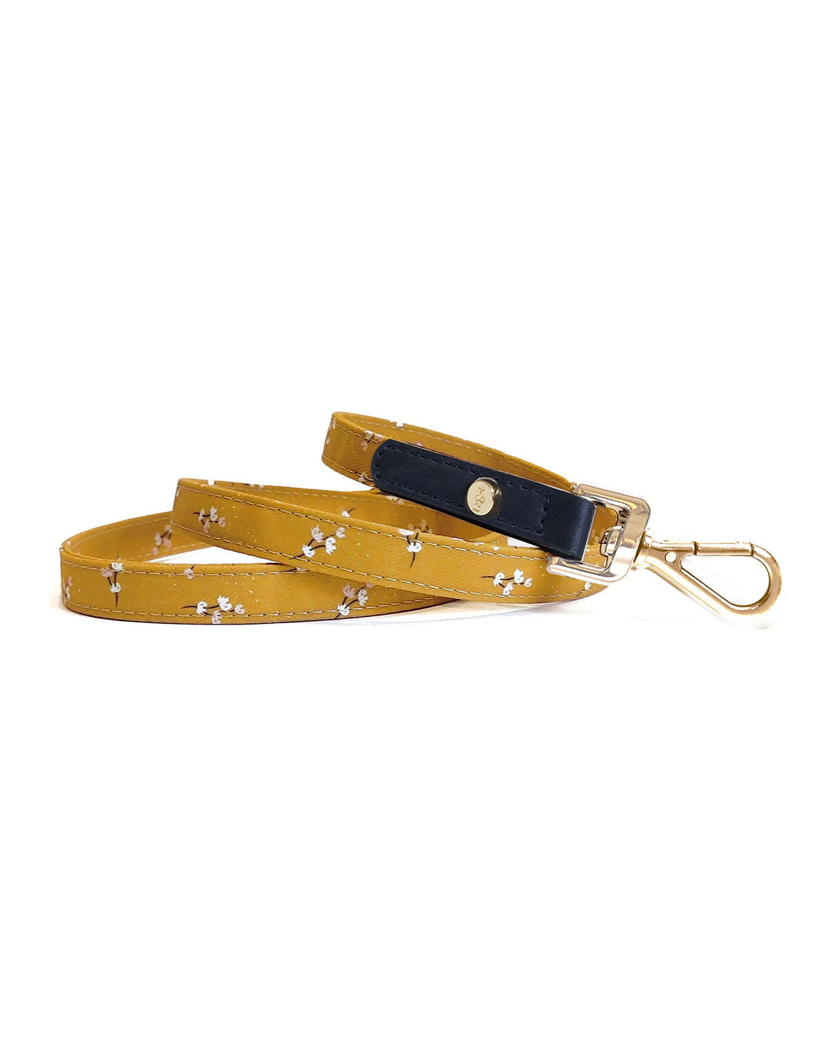Çiçek Desenli Köpek Gezdirme Kayışı Milk&Pepper July Leash Hardal