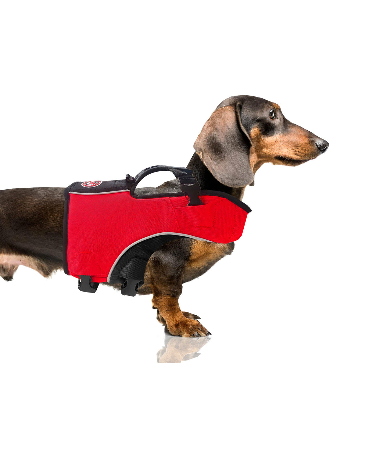 Reflektörlü Köpek Can Yeleği Milk&Pepper Swimmer Life Jacket Kırmızı