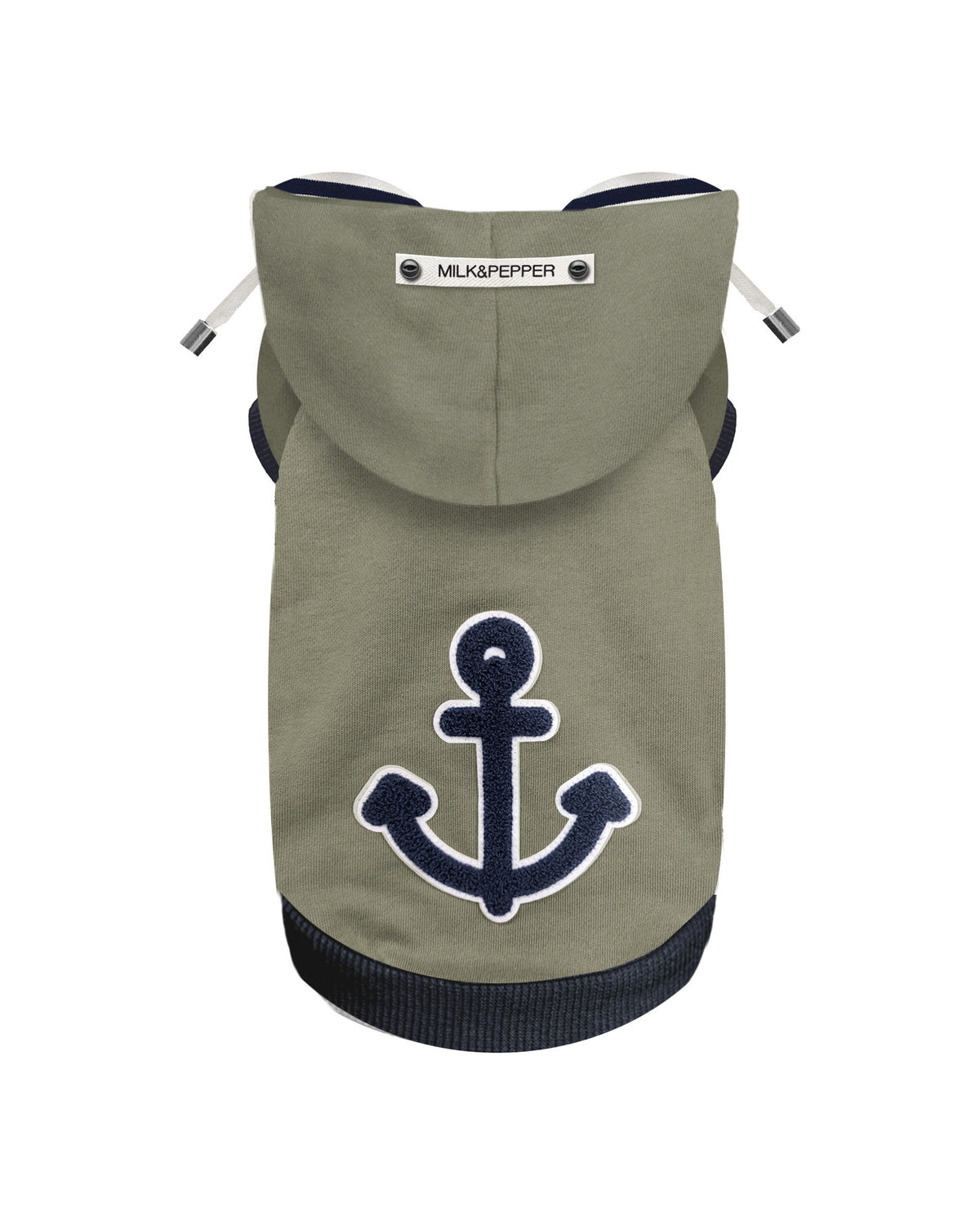Kapüşonlu Kolsuz Köpek Sweatshirtü Milk&Pepper Telio Hoodie Haki