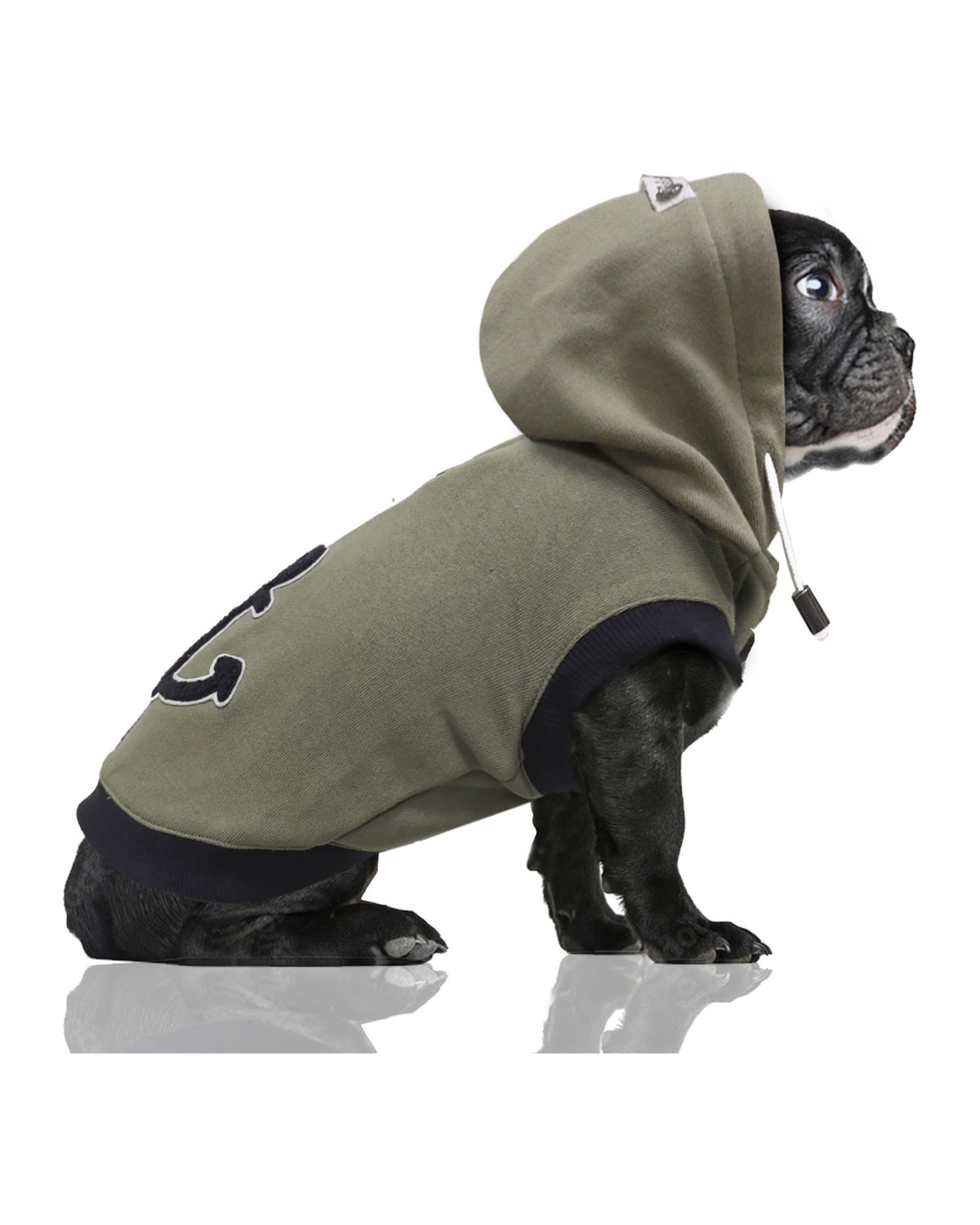 Kapüşonlu Kolsuz Köpek Sweatshirtü Milk&Pepper Telio Hoodie Haki