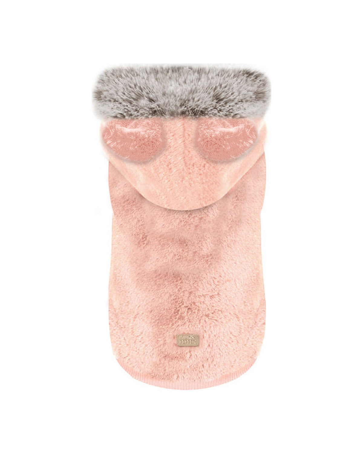 Kulaklı Kolsuz Peluş Köpek Sweatshirt Milk&Pepper Louisette Sweater Pembe