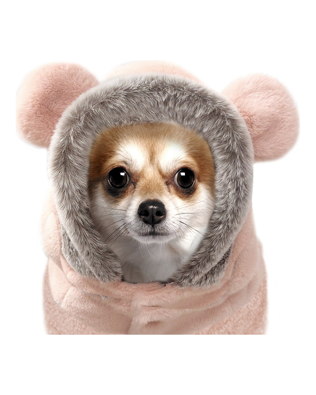 Kulaklı Kolsuz Peluş Köpek Sweatshirt Milk&Pepper Louisette Sweater Pembe