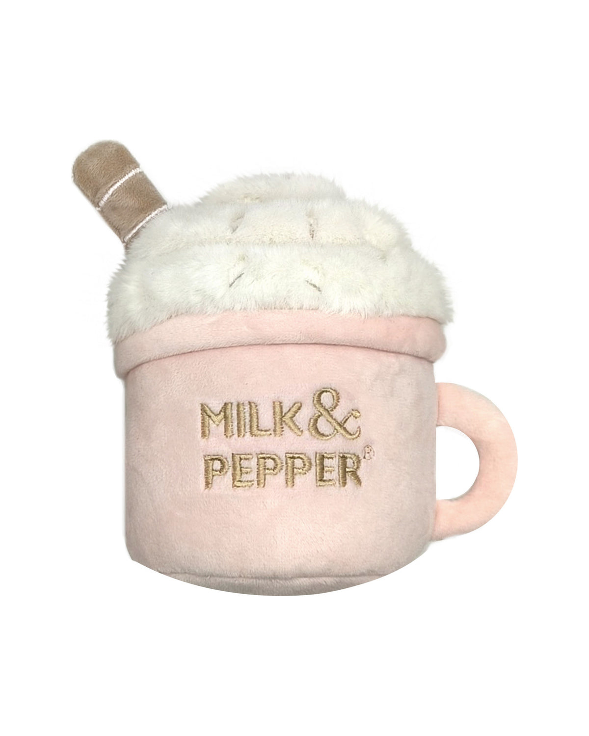 Ödül Saklamalı Sesli Peluş Kupa Köpek Oyuncağı Milk&Pepper Cioccolate Mug Toy Pembe