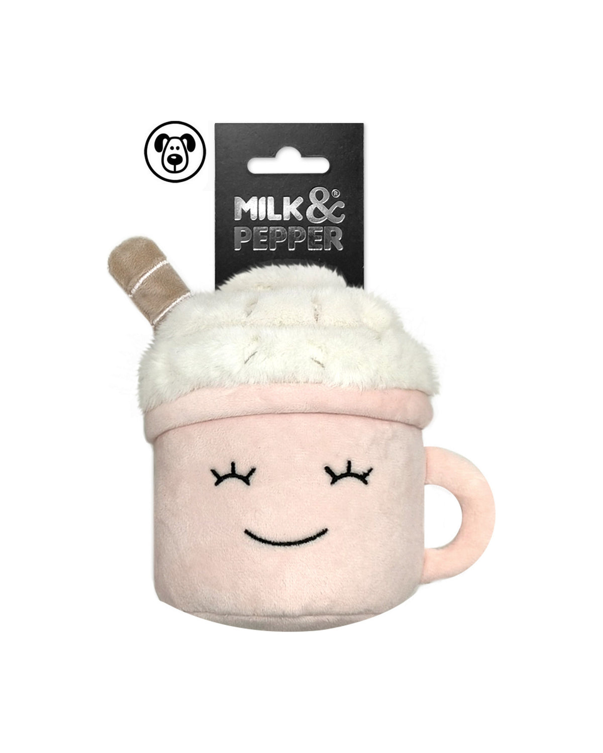 Ödül Saklamalı Sesli Peluş Kupa Köpek Oyuncağı Milk&Pepper Cioccolate Mug Toy Pembe
