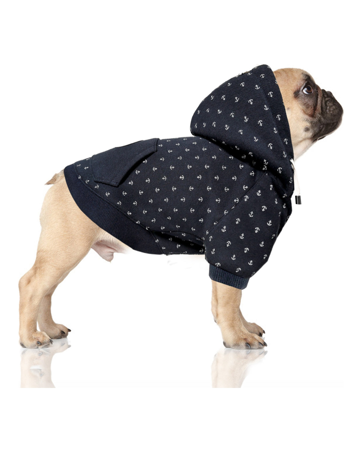 Çapa Desenli Kapüşonlu Köpek Sweatshirt Milk&Pepper Ewen Hoodie Lacivert