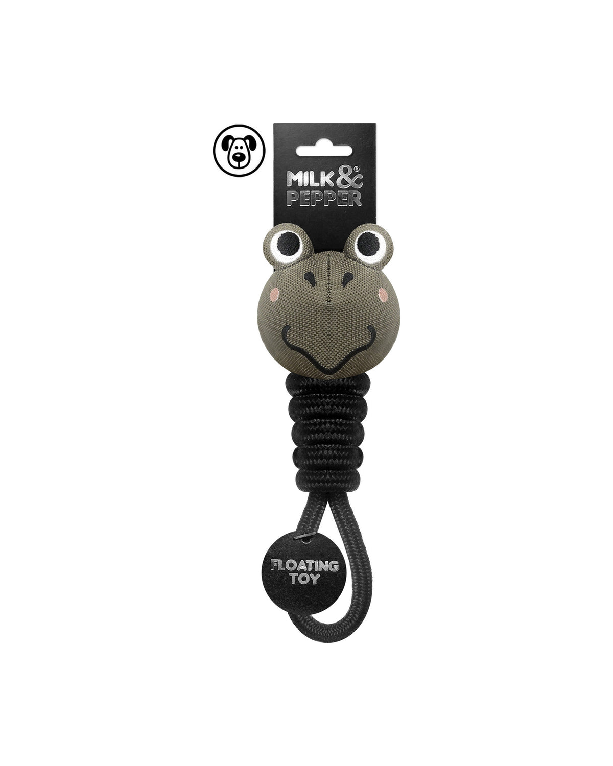 Tutma İpli Sesli Kurbağa Köpek Oyuncağı Milk&Pepper Frog Toy