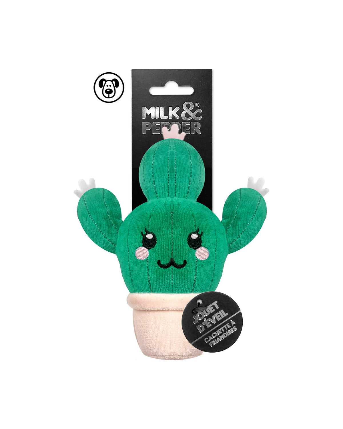 Ödül Saklamalı Sesli Peluş Kaktüs Köpek Oyuncağı Milk&Pepper Rita Toy Yeşil