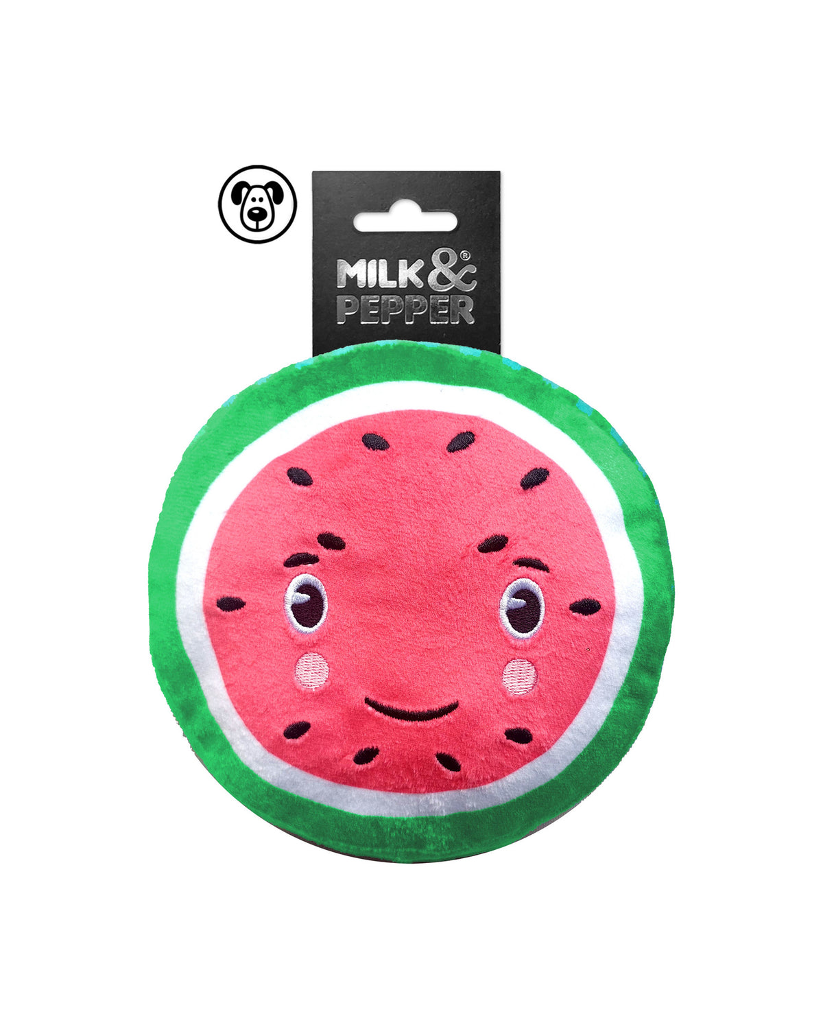 Sesli Peluş Karpuz Köpek Oyuncağı Milk&Pepper Melancia Toy Pembe