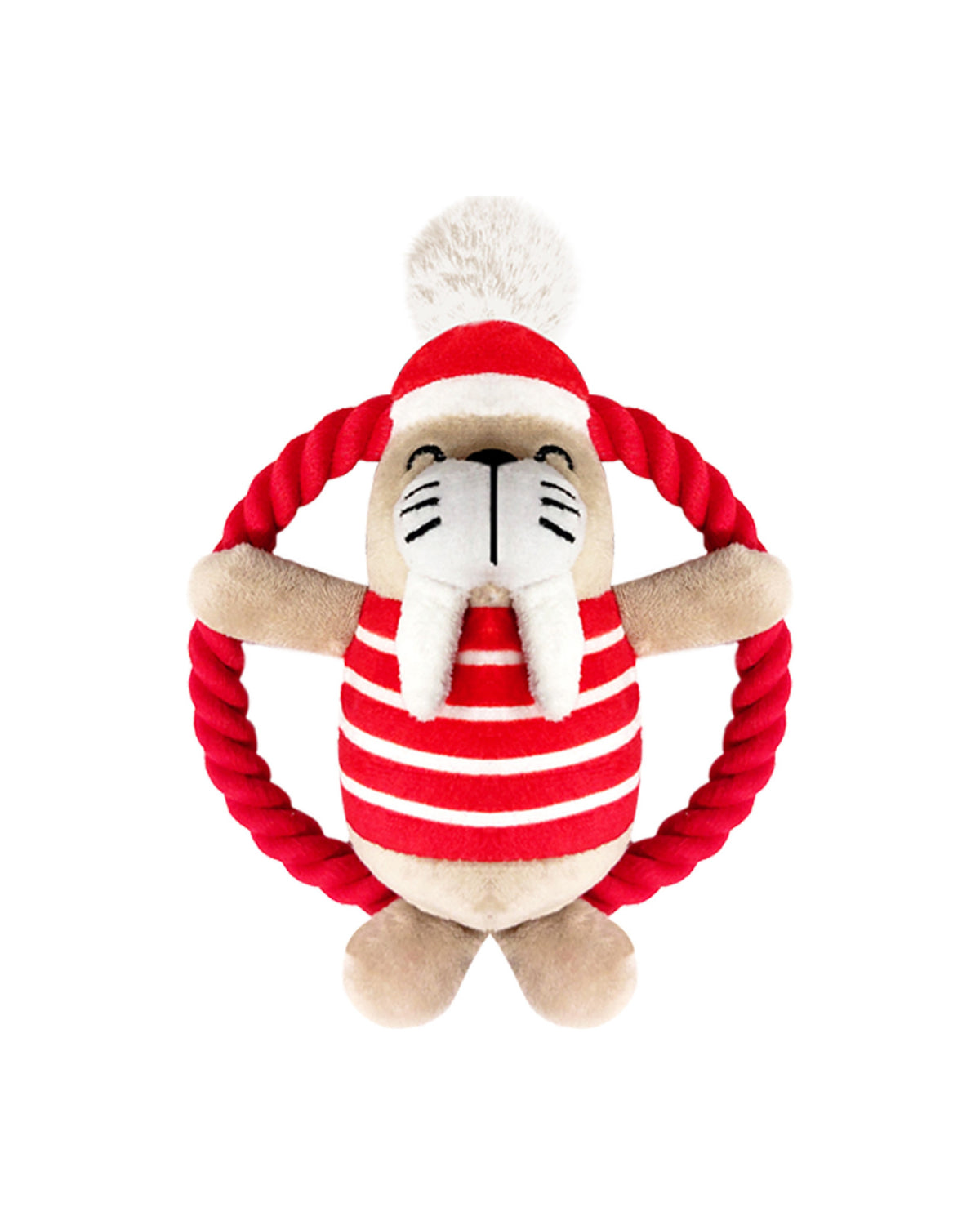 Halkalı Sesli Peluş Mors Köpek Oyuncağı Milk&Pepper Harald Toy