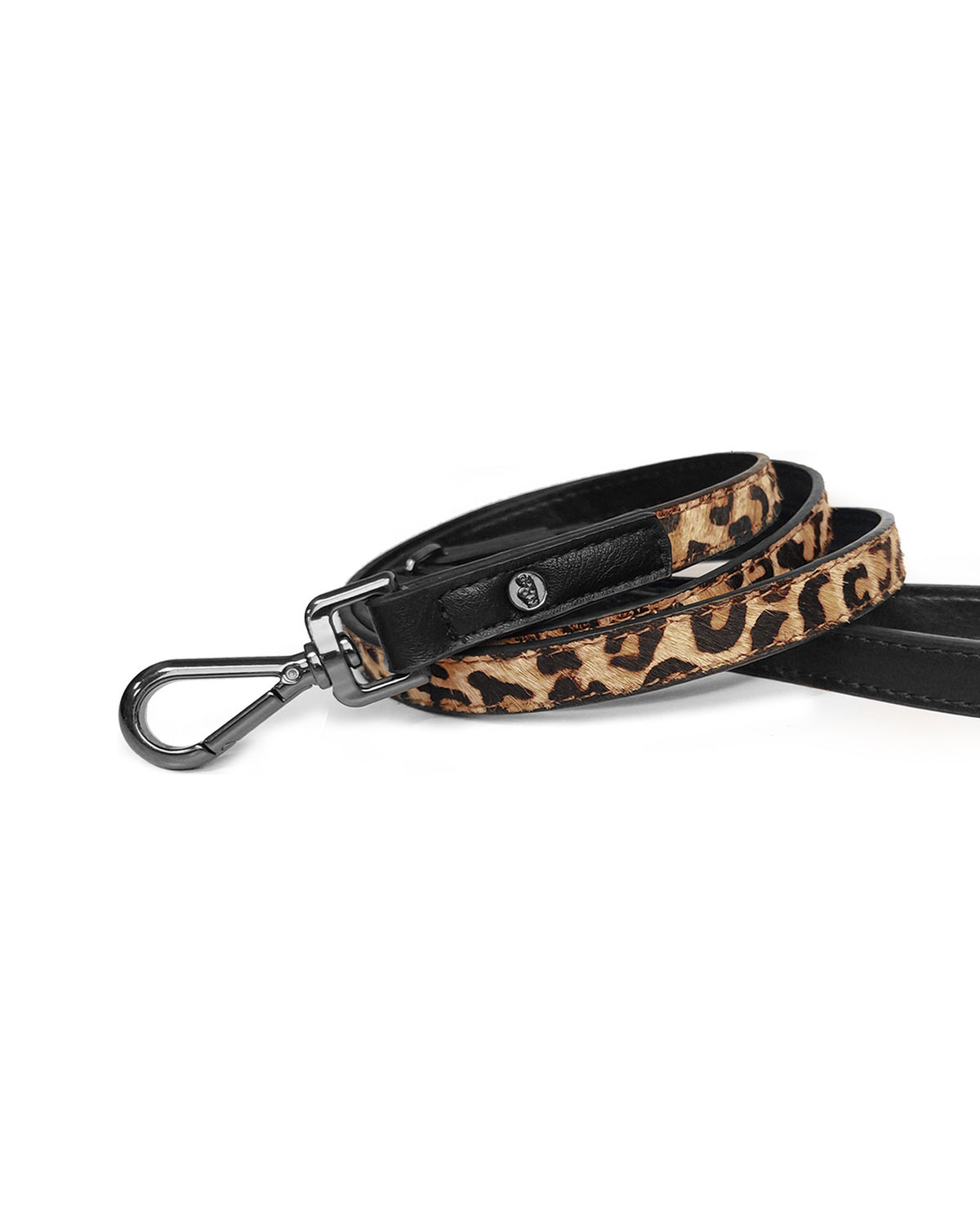 Leopar Desenli Tüylü Hakiki Deri Köpek Gezdirme Kayışı Milk&Pepper Ocelot Leash