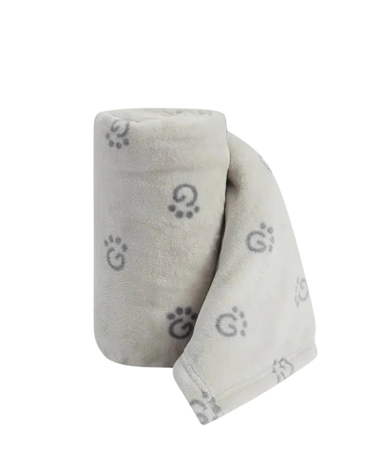Yumuşak Polar Köpek ve Kedi Battaniyesi Pati Logolu Evcil Hayvan ve Sahibi İçin GF Pet Logo Blanket Gri