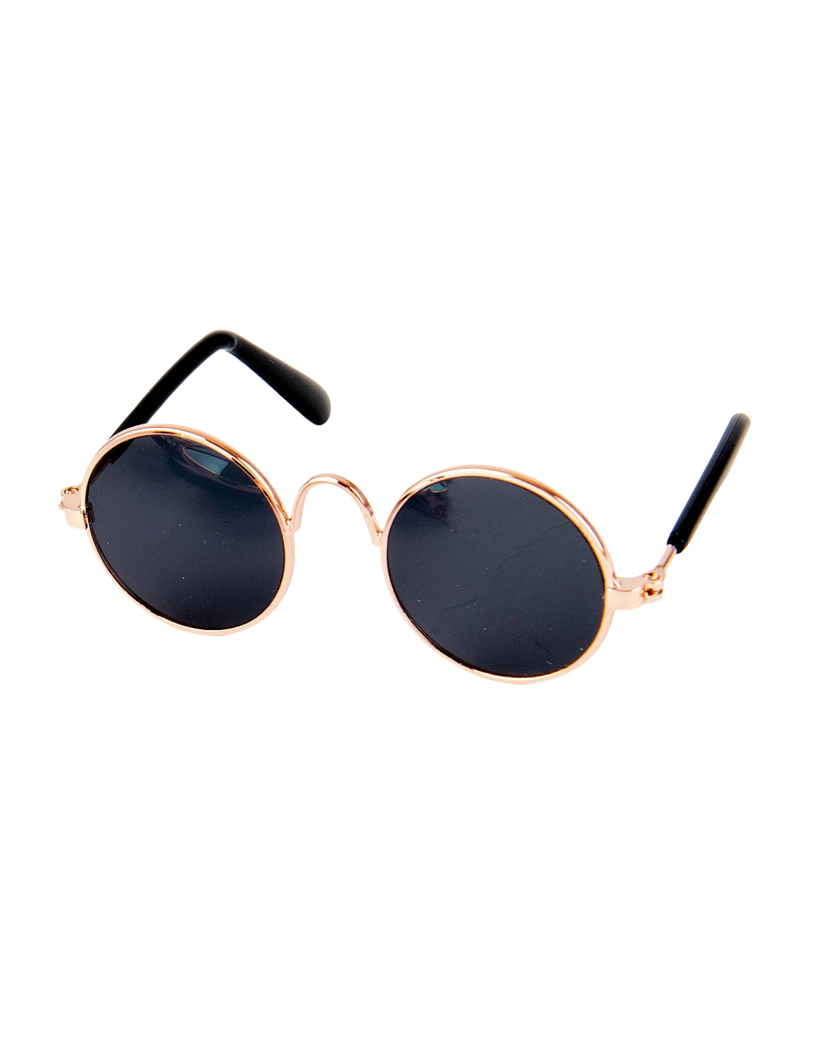 Yuvarlak Çerçeveli Retro Siyah Köpek Güneş Gözlüğü Olchi Sunglass