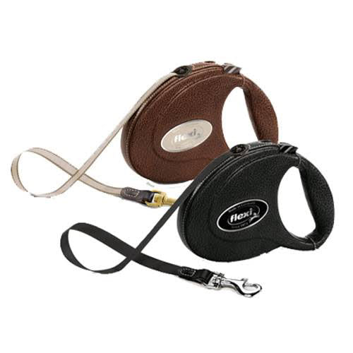 Flexi Leather Deri Otomatik Makaralı Gezdirme Kayışı M 5mt image 0
