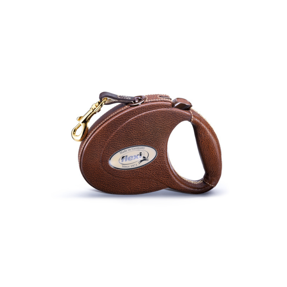 Flexi Leather Deri Otomatik Makaralı Gezdirme Kayışı M 5mt image 1
