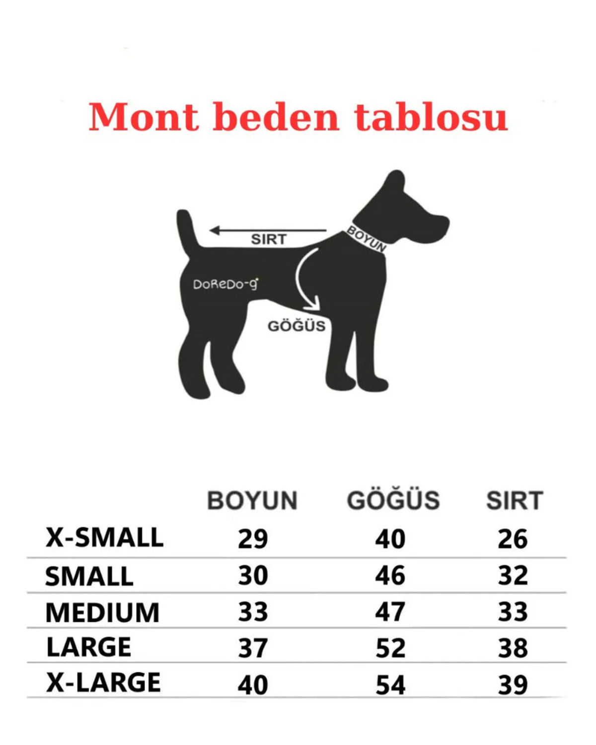 Cırt Cırtlı Taba Rengi Peluş Köpek Montu Doredog Beden Tablosu