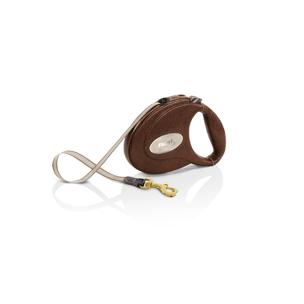 Flexi Leather Deri Otomatik Makaralı Gezdirme Kayışı M 5mt image 4