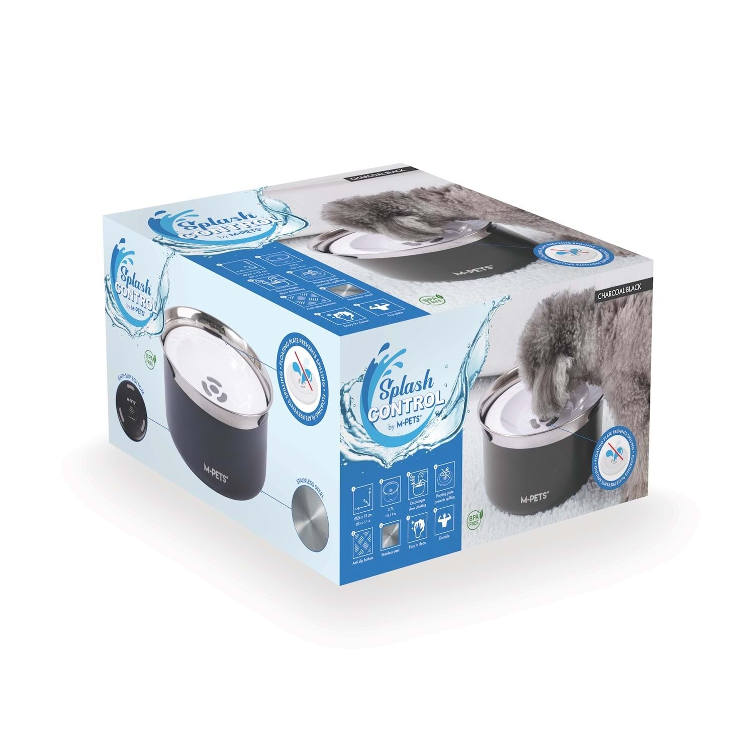M-PETS SPLASH CONTROL METAL SU KABI 3,7L BLACK image 0