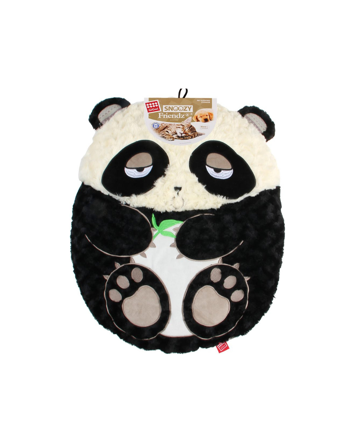 Ekstra Yumuşak Peluş Panda Şekilli Kedi ve Köpek Yatağı Gigwi Snoozy Friends Siyah/Beyaz