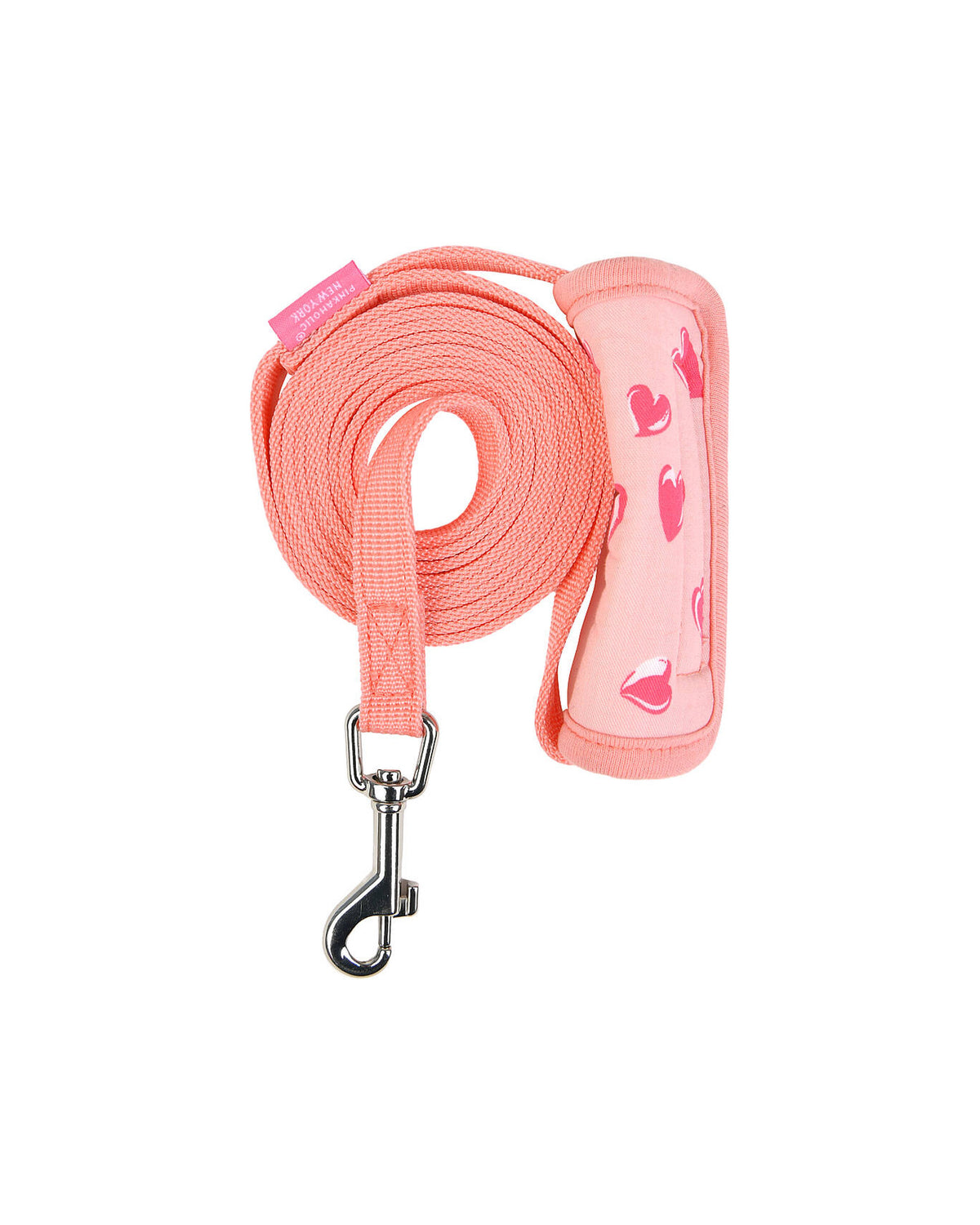 Kalp Desenli Yastıklı Saplı Köpek Gezdirme Kayışı Pinkaholic Loveday Leash Pembe
