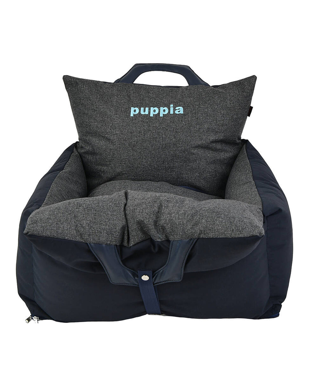 Su Geçirmez Taşıma Saplı Köpek Araba Koltuğu Puppia Car Seat Lacivert
