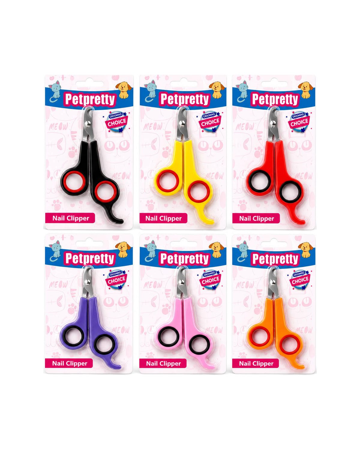 Makas Tipi Paslanmaz Çelik Kedi ve Köpek Tırnak Makası PETPRETTY Nail Clipper 11 × 6 cm Karışık Renk