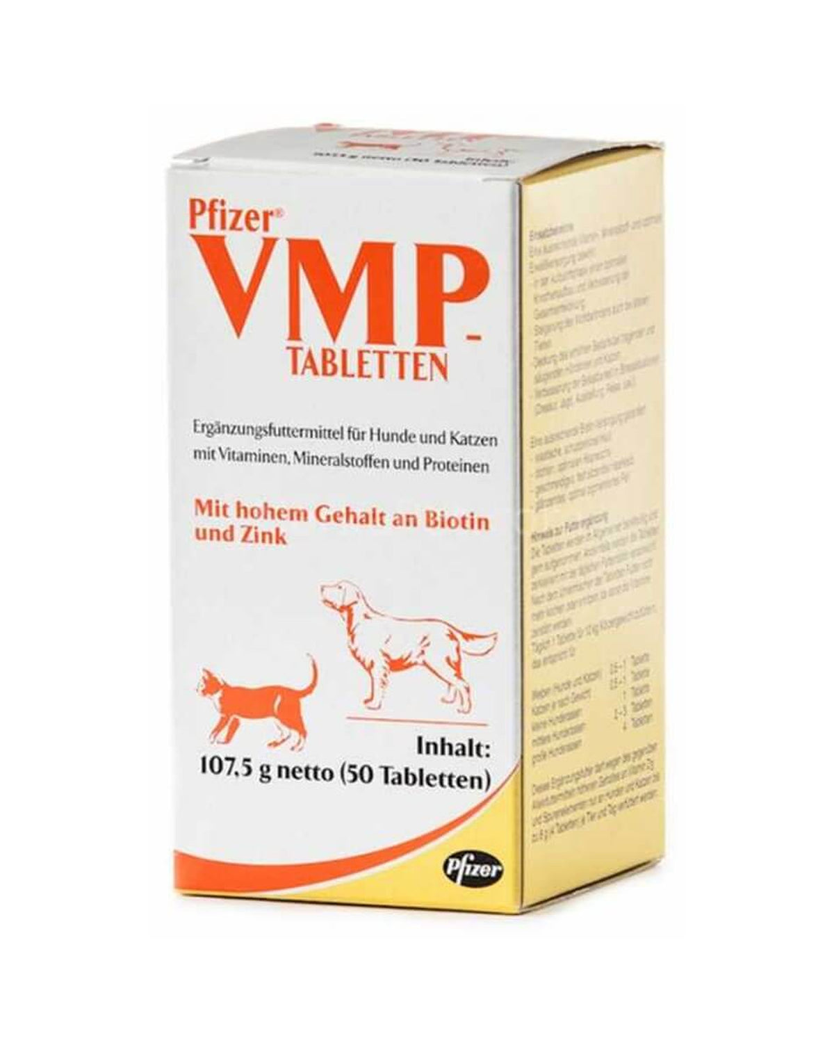 Biyotin ve Çinko Destekli Vitamin Mineral Protein Kedi ve Köpek Tableti Zoetis VMP 50 Tablet